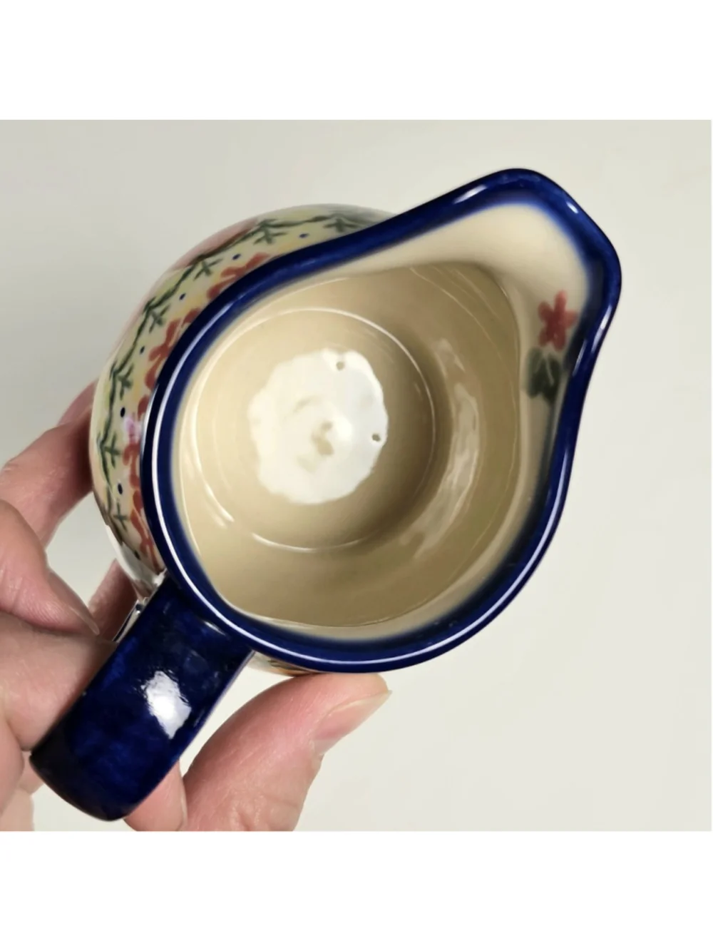 Polish Pottery Vena Unikat Creamer Milk Jug Hand Painted Malgorzata PP62 Poland